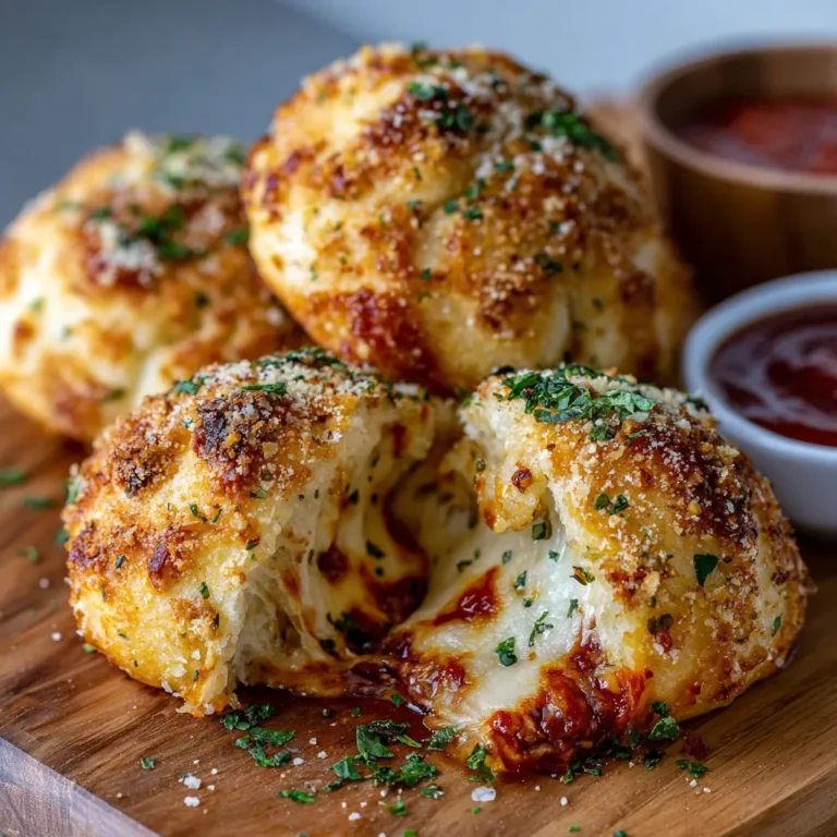 Garlic Parmesan Pizza Bombs