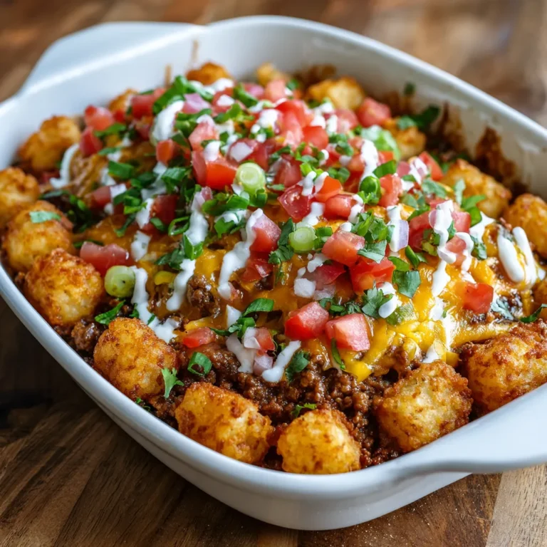 Loaded Taco Tater Tot Casserole