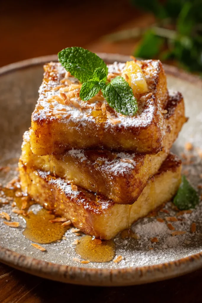 Golden Pineapple & Toasted Coconut French Toast Recipe
