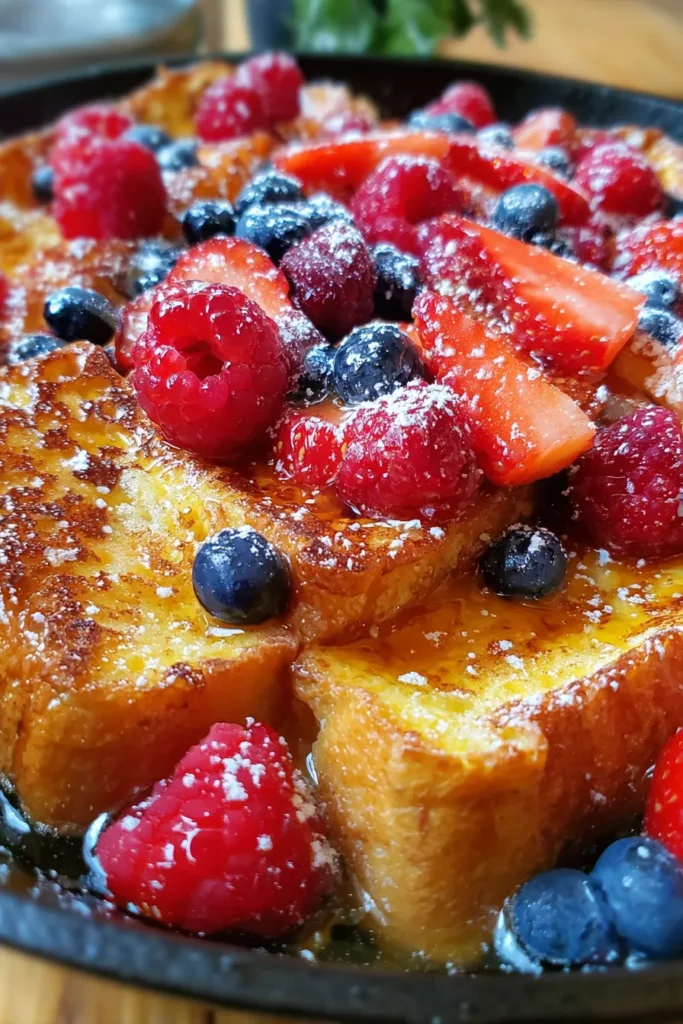 Decadent Triple Berry French Toast Skillet – Easy Brunch!