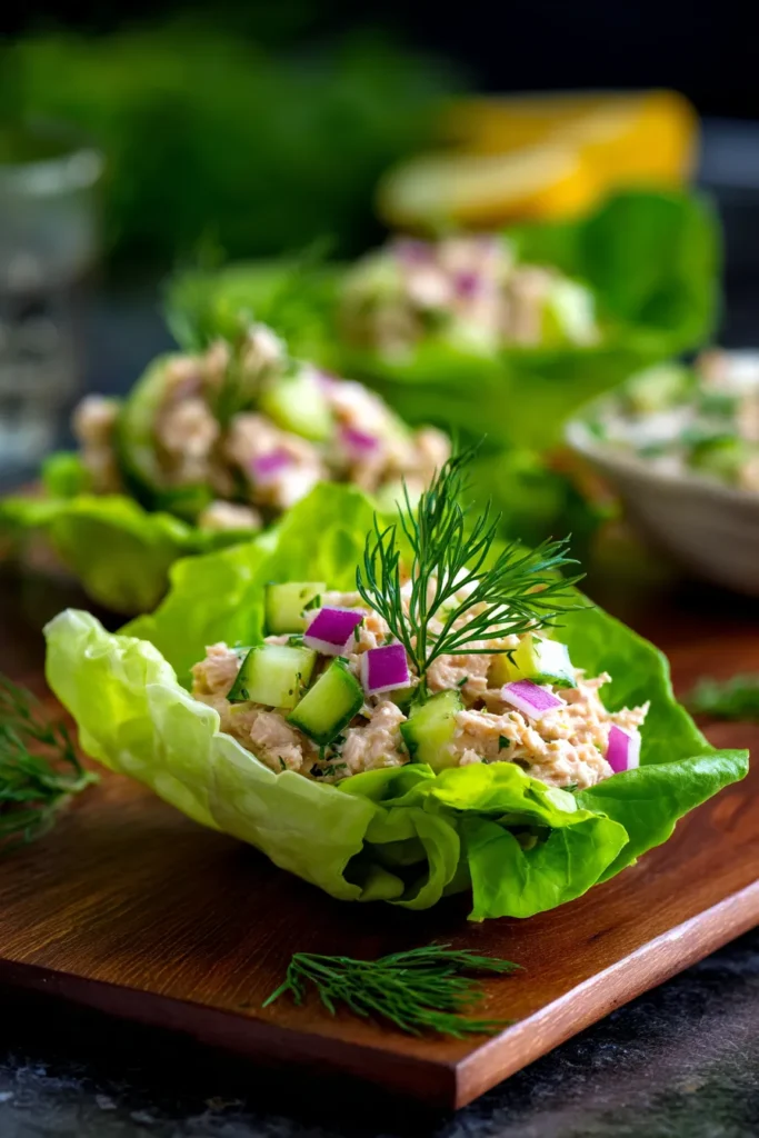 Crunchy & Creamy: Best Tuna Salad Lettuce Wraps Recipe!