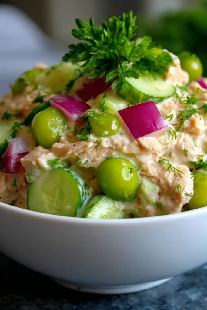 Best Creamy Tuna Salad with Pickles & Relish (Easy Recipe)