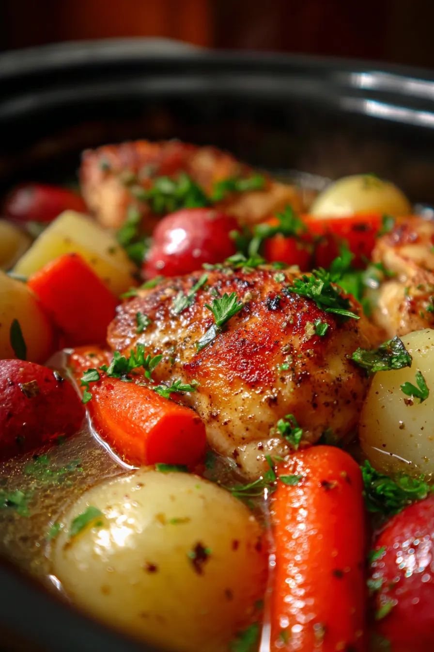 20 Crockpot Meals-finished-dish-served-with-garnish