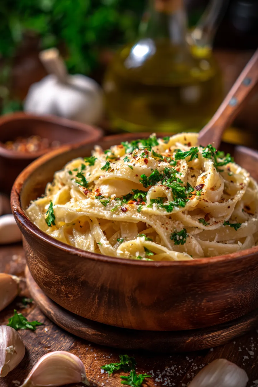 5 Ingredient Garlic Parmesan Pasta (20-Minutes)-ingredients-arranged
