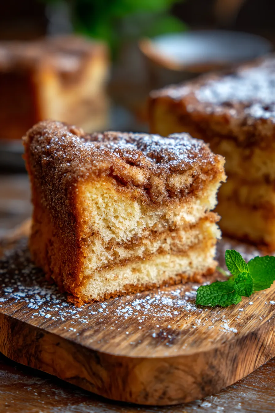 Amish Cinnamon Sugar Coffee Cake -ingredients flat lay