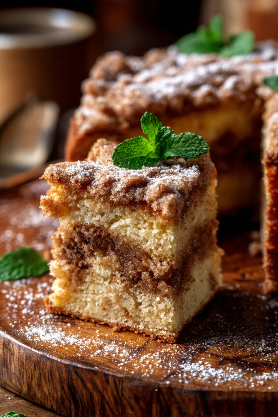 Amish Cinnamon Sugar Coffee Cake -streusel topping