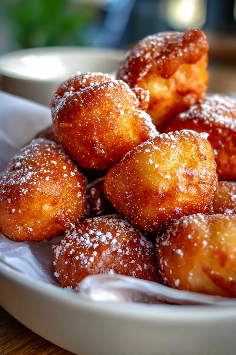 Apple Fritter Bites-served-table