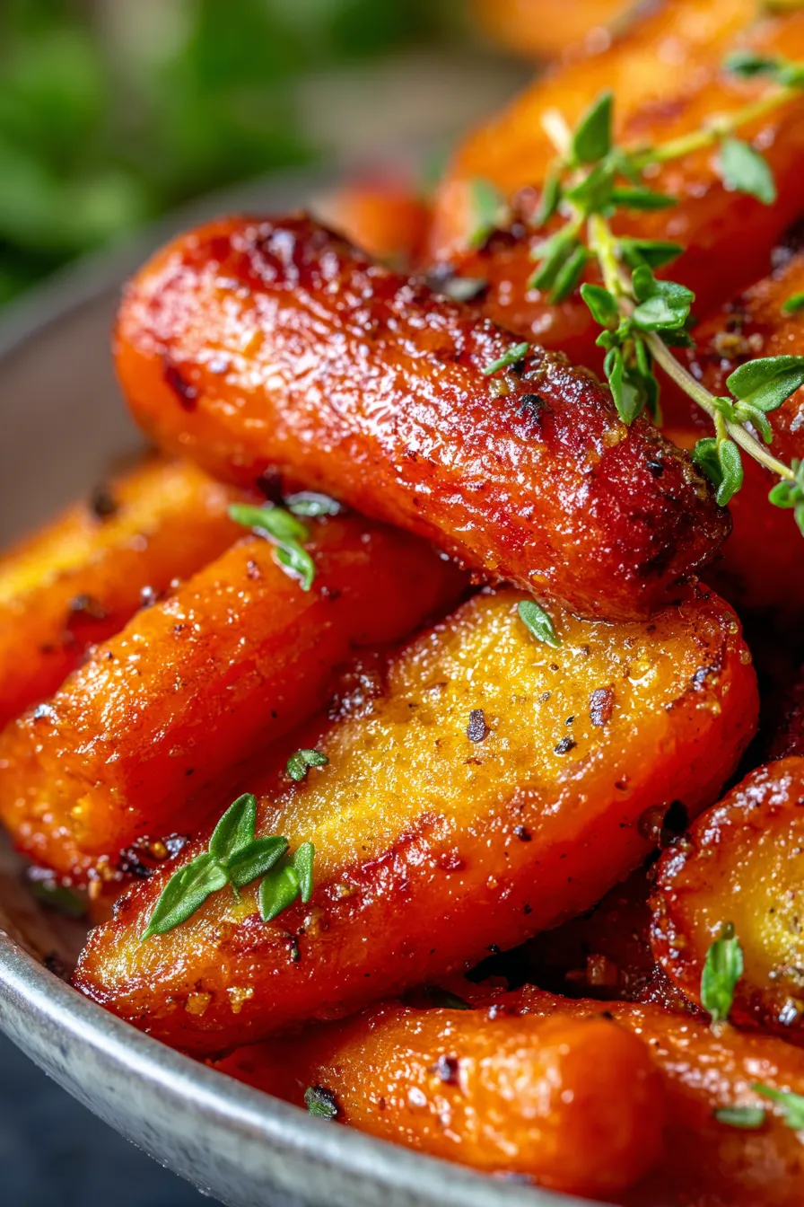 caramelized carrots dish