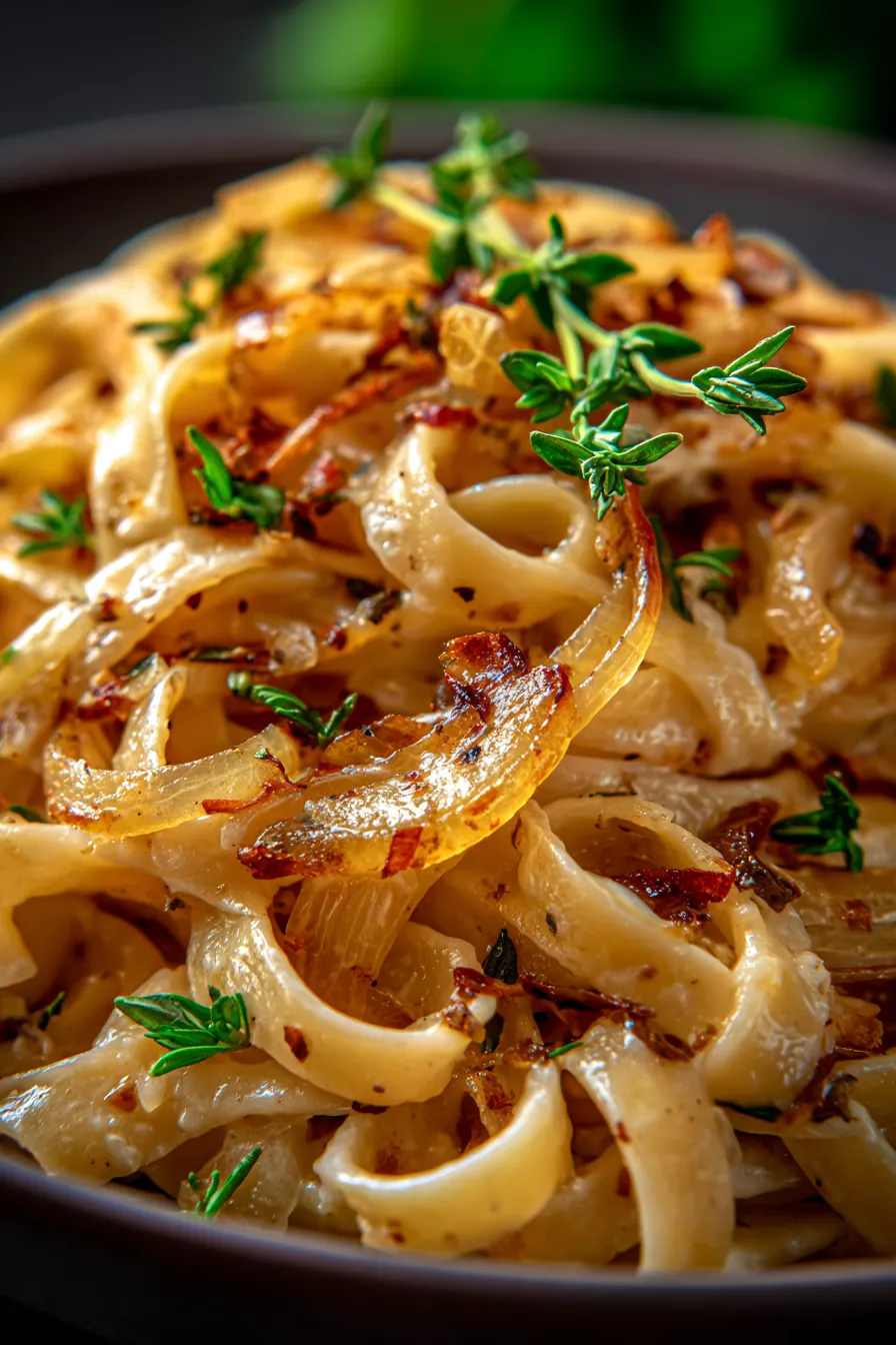 Caramelized onions pasta-ingredients