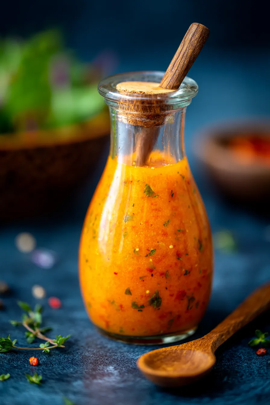 Carrot Ginger Salad Dressing-bottle-storage