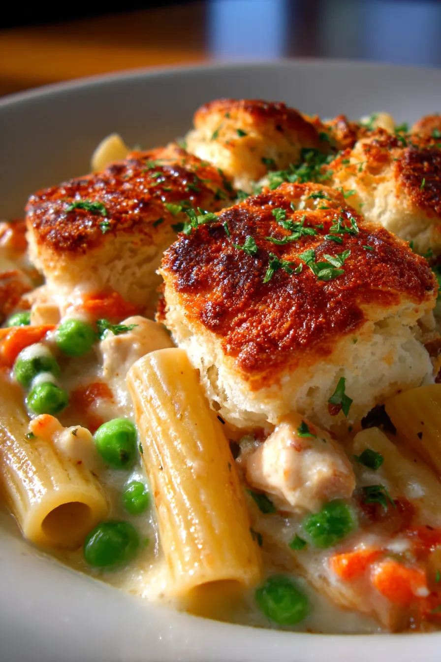 Chicken Pot Pie Pasta-ingredients-rustic