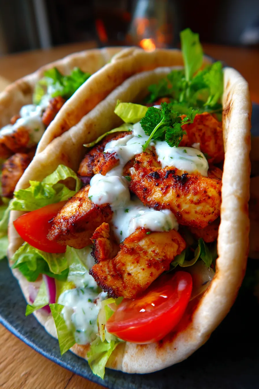 Chicken Shawarma with Garlic Sauce - k-popkitchen - plated meal