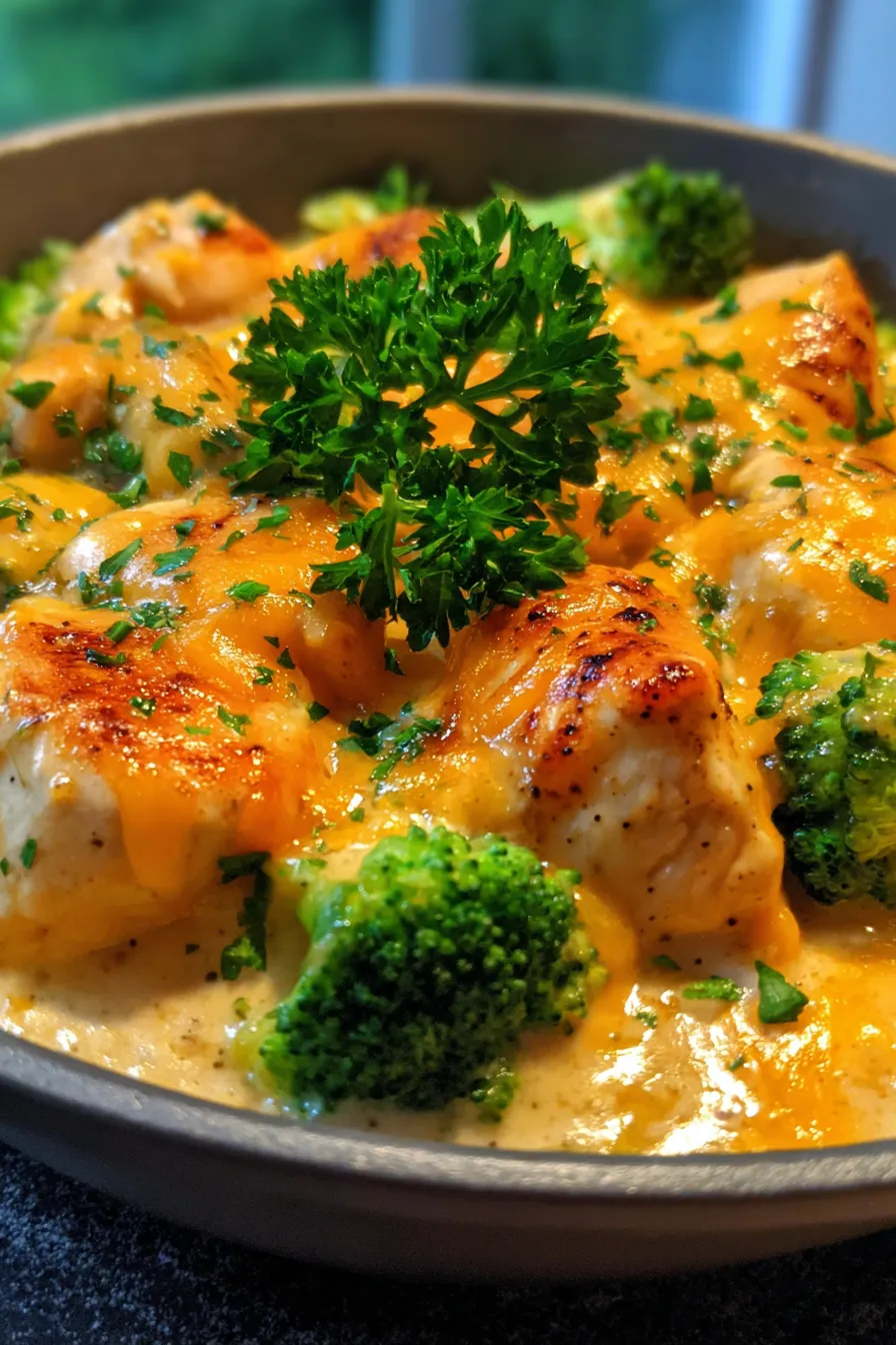 Creamy Low Carb Chicken Casserole (No Noodle Comfort!)-serving-dish