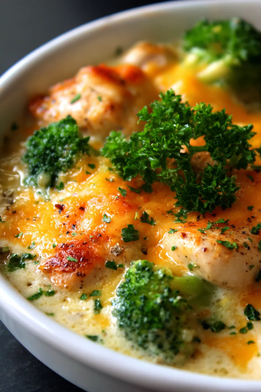 Creamy Low Carb Chicken Casserole (No Noodle Comfort!)-texture-closeup