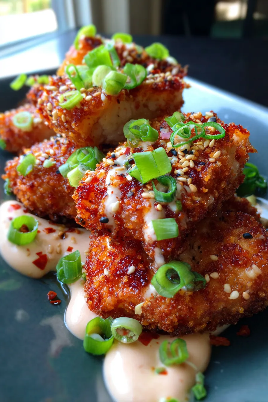 Crispy Bang Bang Chicken-garnish-fresh-herbs
