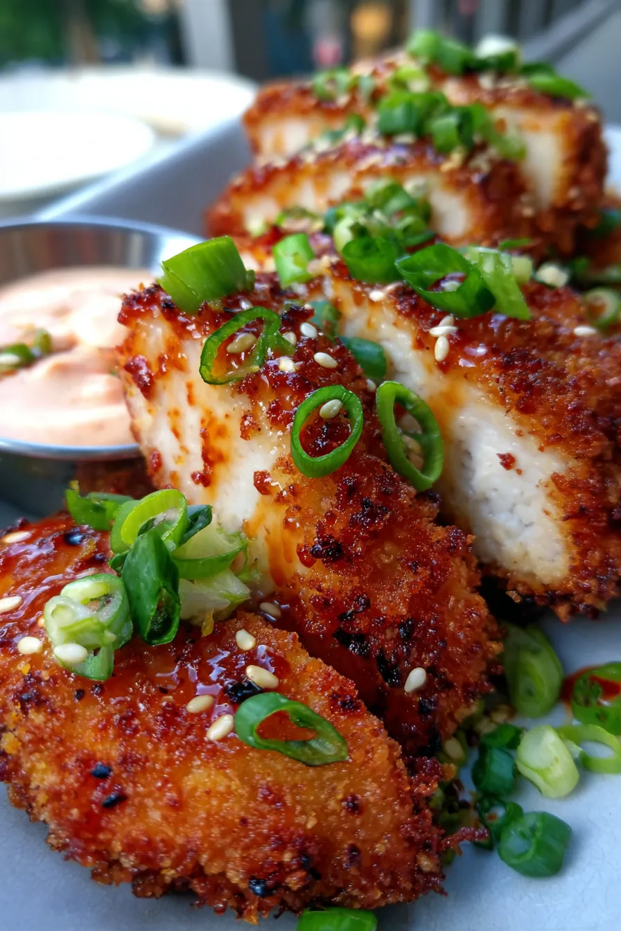 Crispy Bang Bang Chicken-golden-brown-texture-closeup