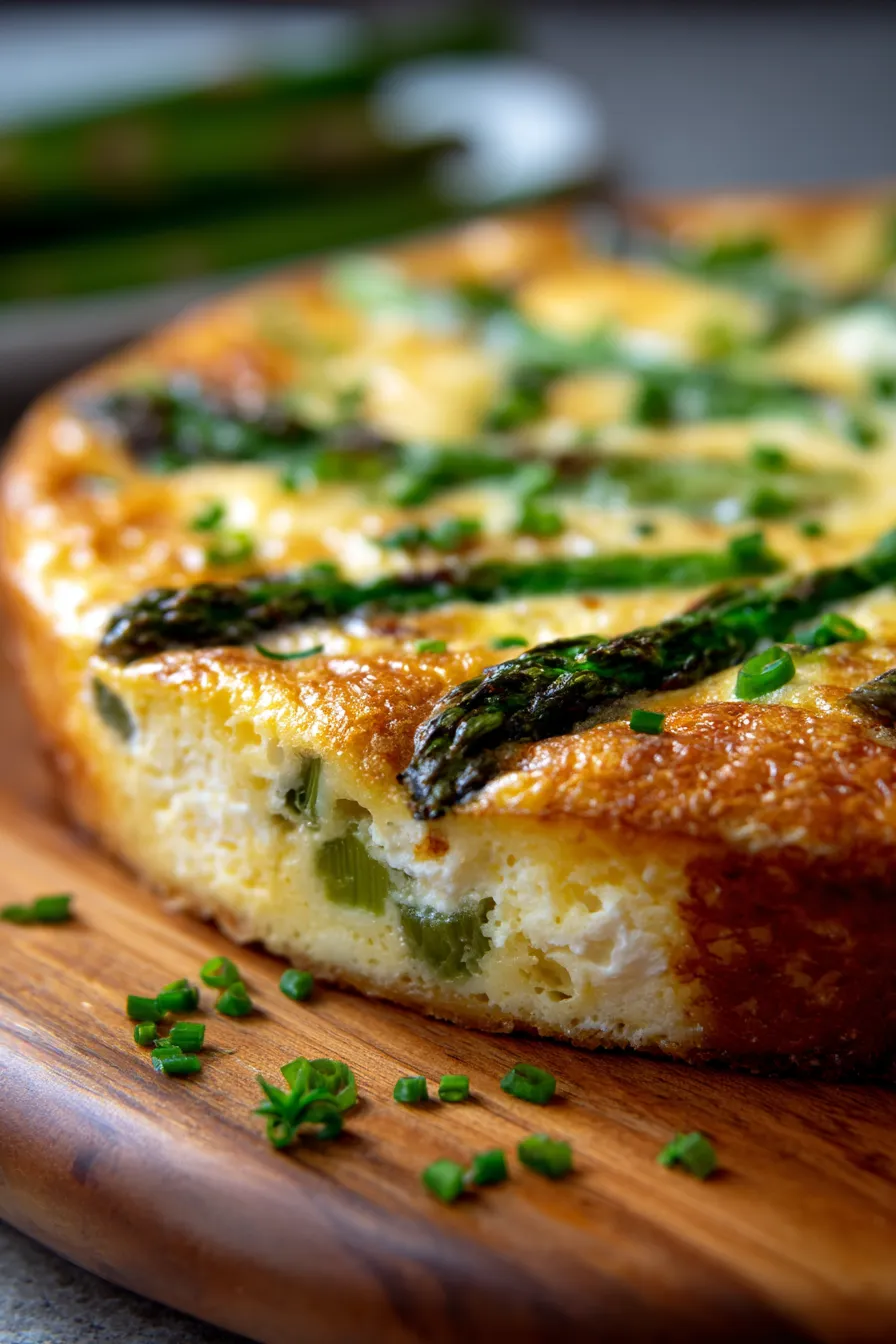 Crustless Asparagus Quiche - Gluten Free-fresh ingredients-prep