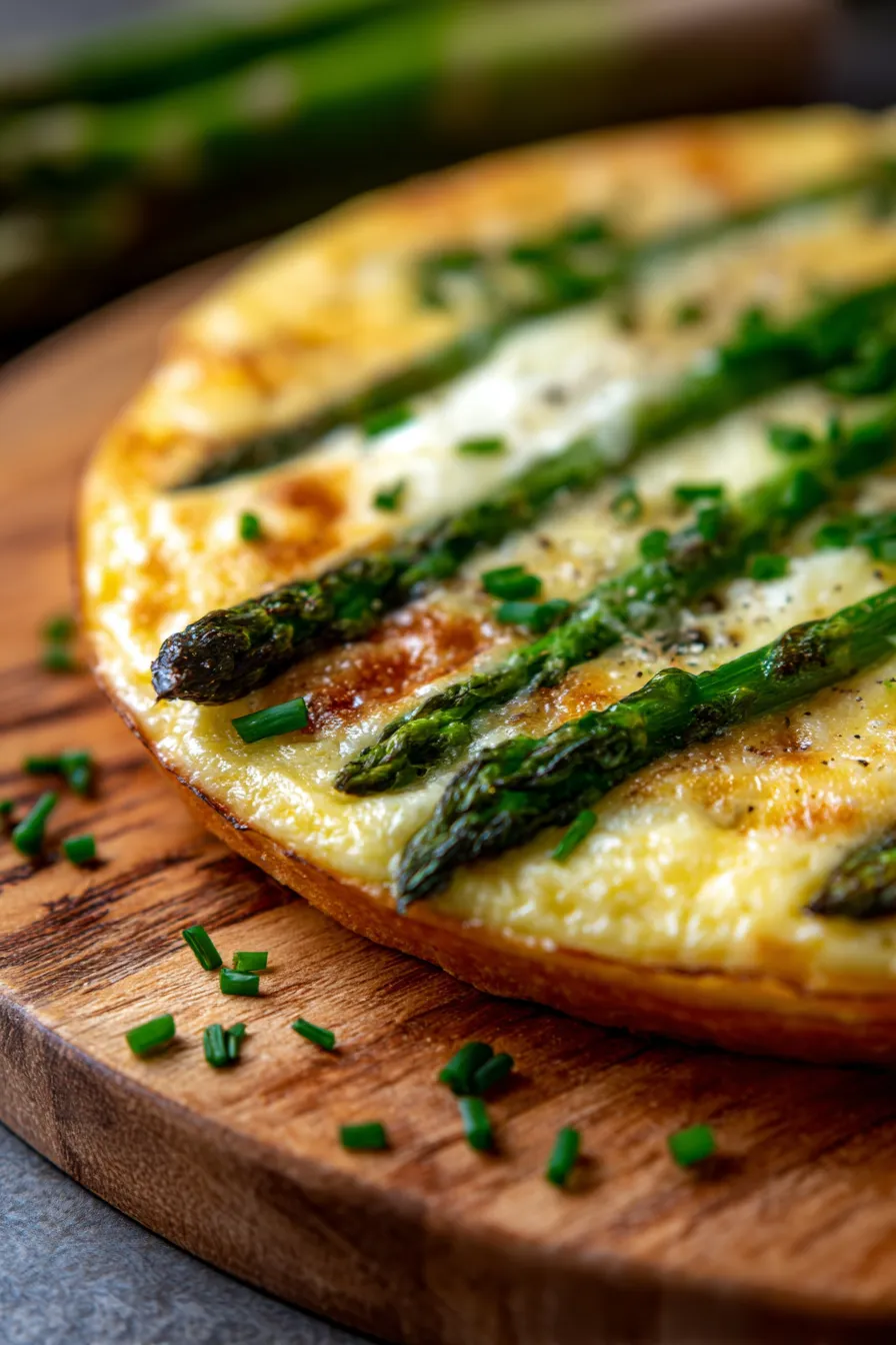 Crustless Asparagus Quiche - Gluten Free-table setting-side view