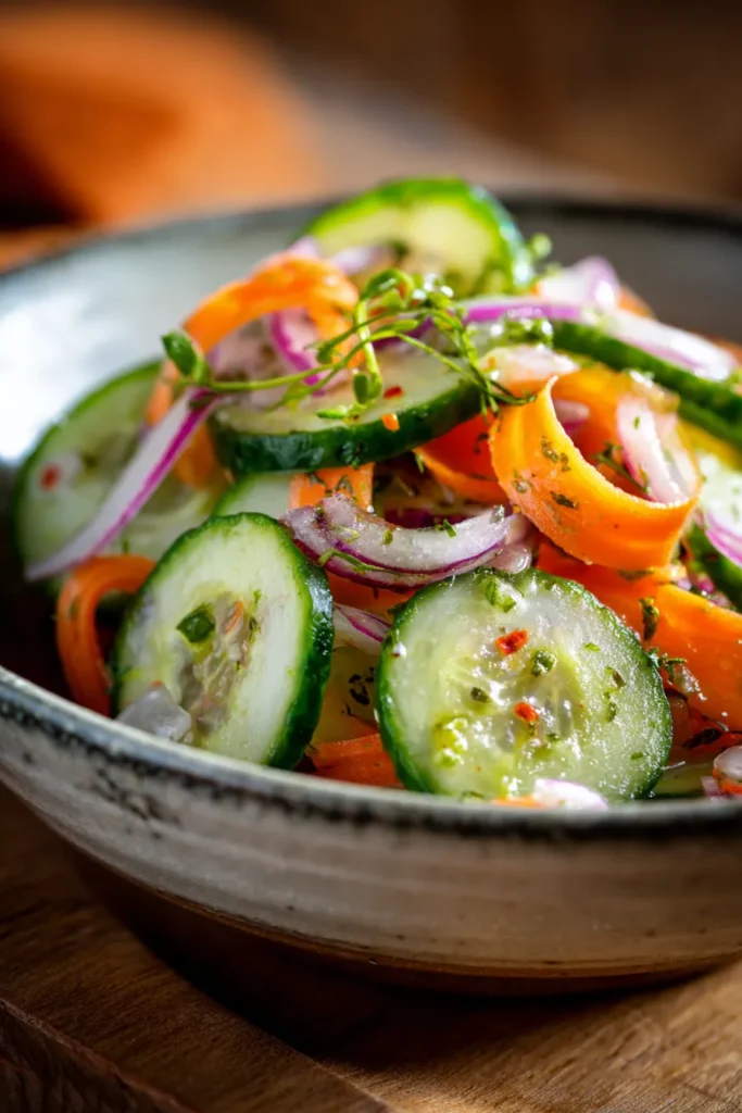 Easy Cucumber Carrot Salad: Fresh & Zesty Side Dish!