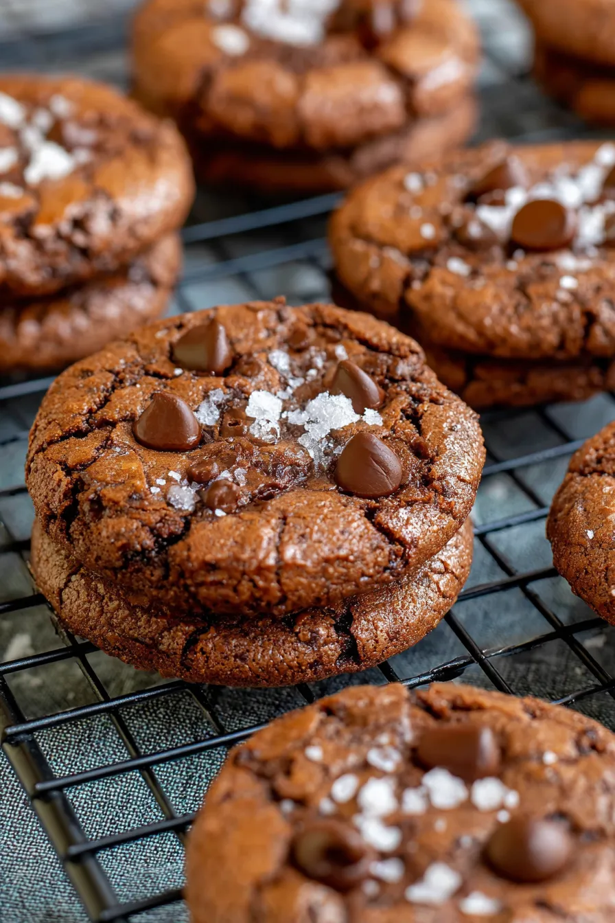 Easy brownie cookies 🤎-texture-fudgy-closeup