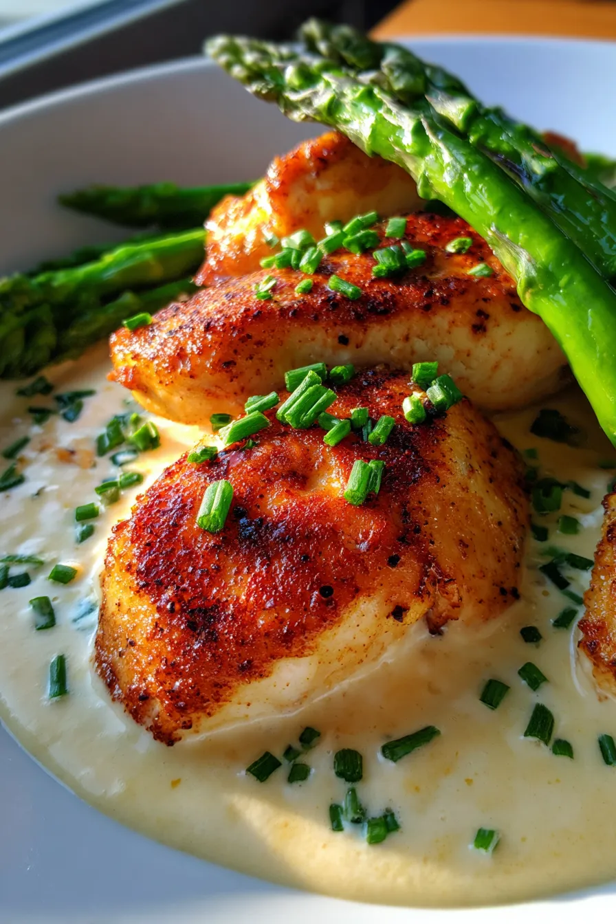 Easy Cream Cheese Chicken-served-plating