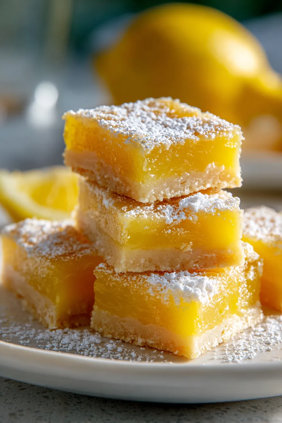 Easy Lemon Bar Recipe-texture-powdersugar