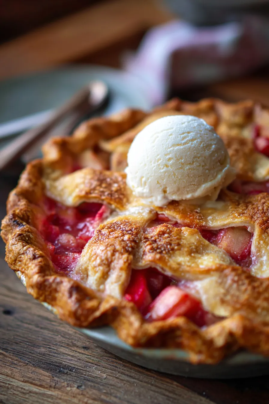 Fresh Rhubarb Pie Recipe-ingredients-flatlay