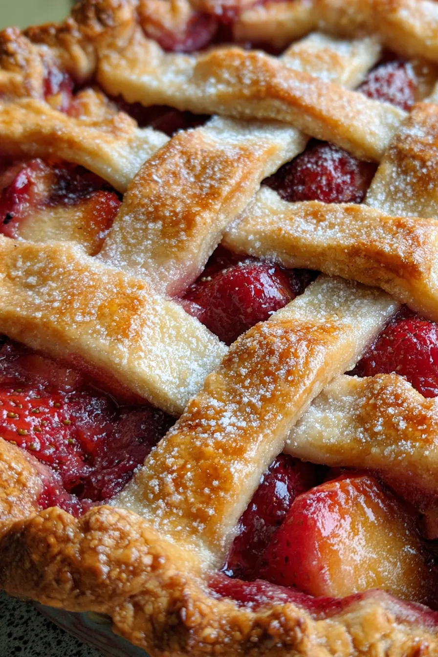 fresh strawberries and rhubarb ingredients prep