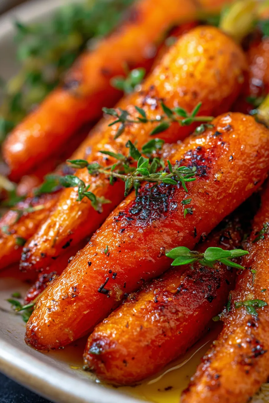 fresh thyme roasted carrots