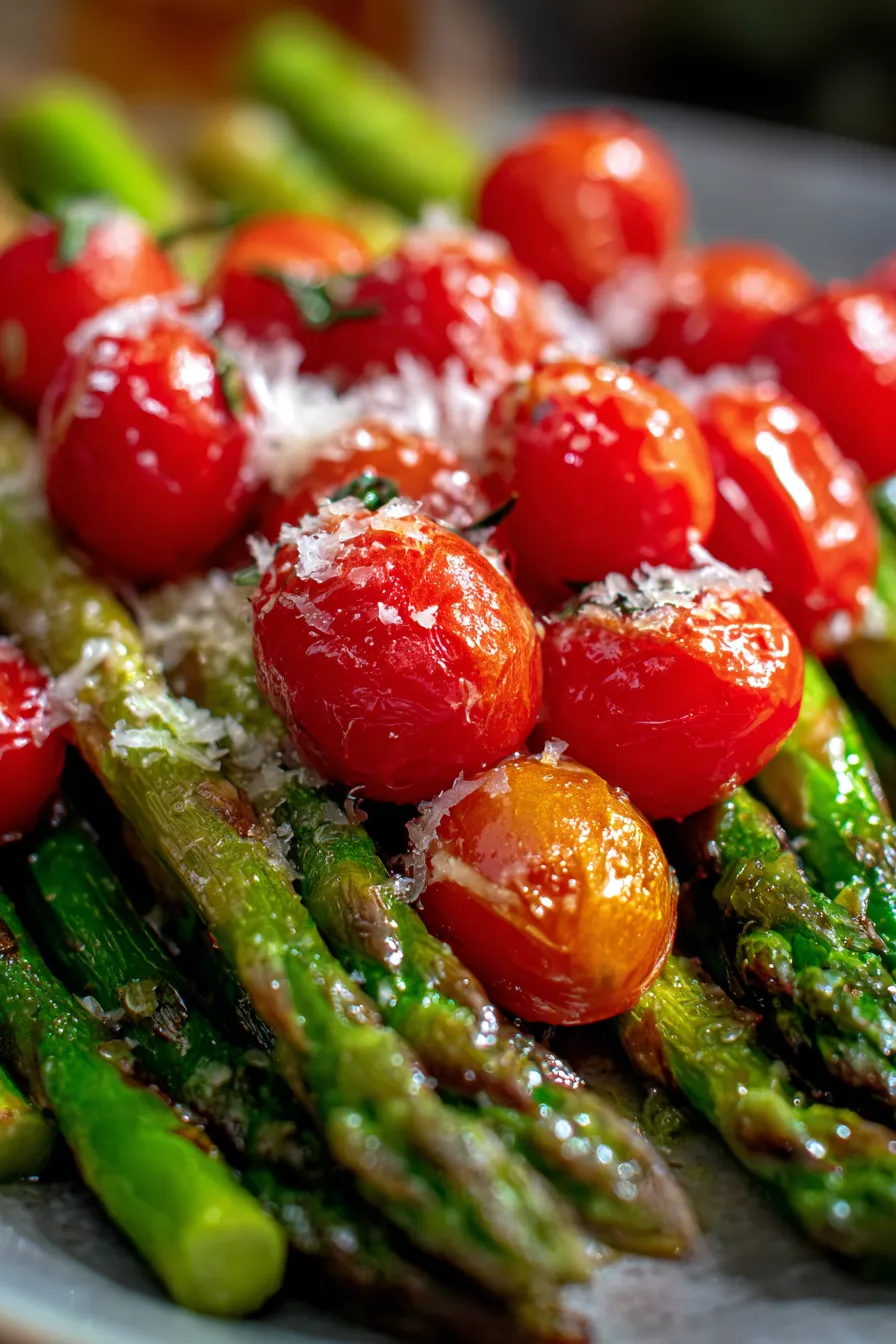 freshly roasted vegetables bright light