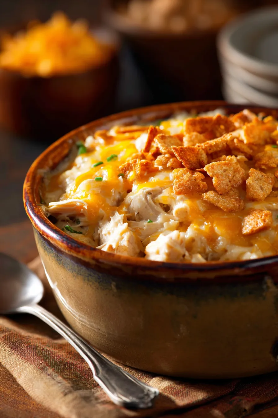 Hearty chicken casserole ingredients prep