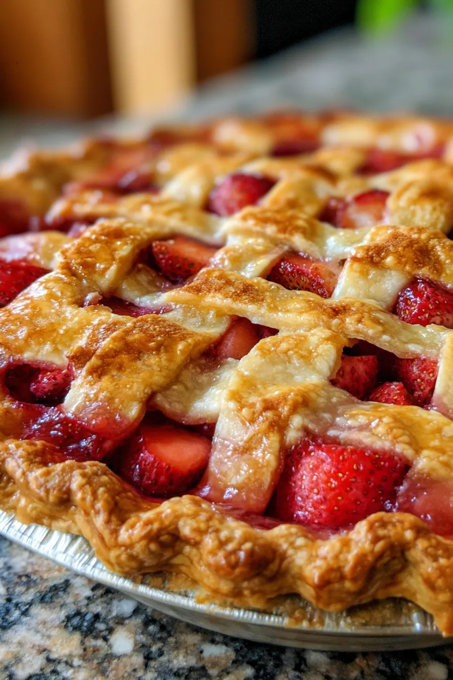 homemade pie overhead view