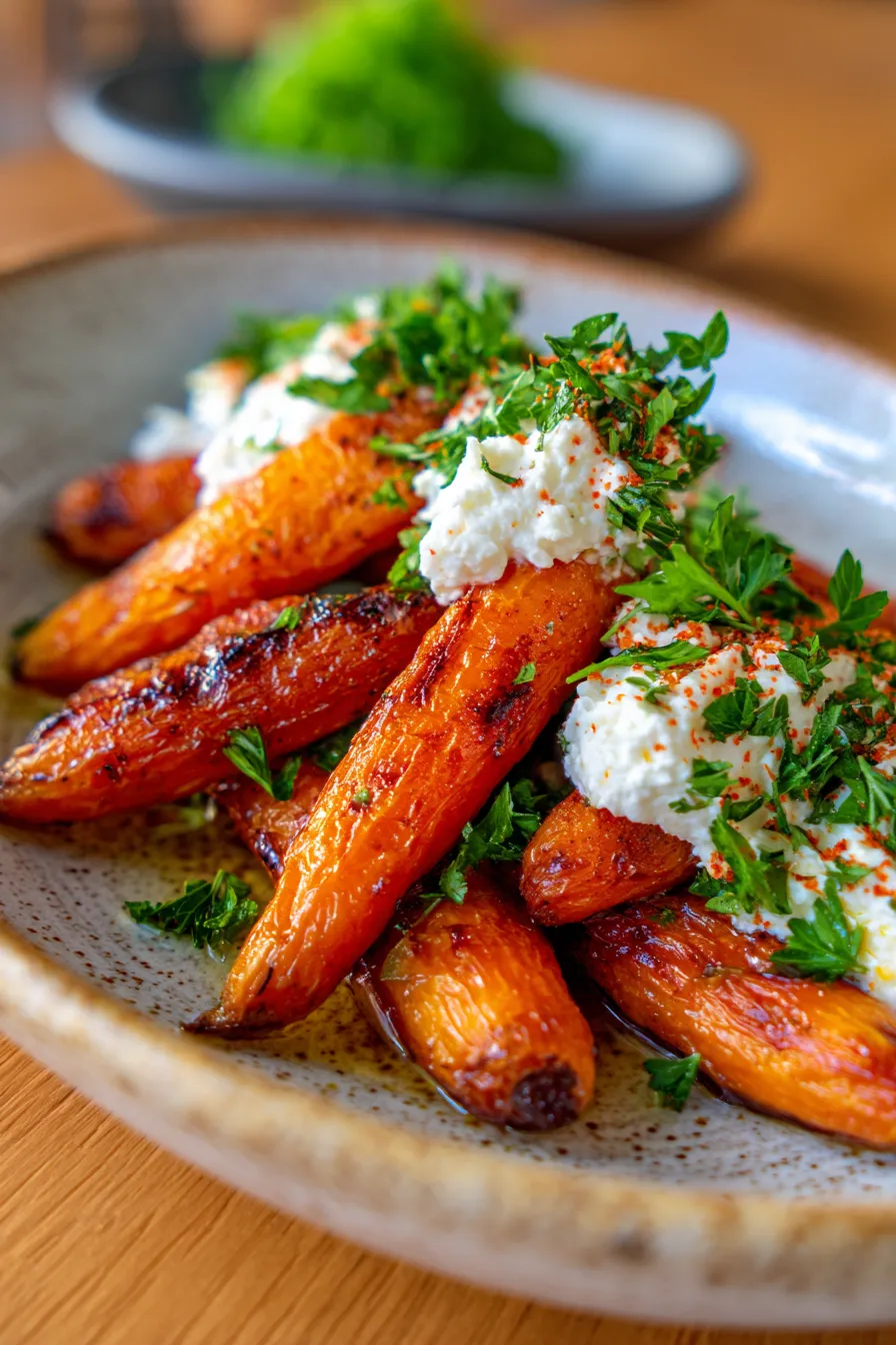 Honey Caramelised Carrots With Whipped Feta-serving-bowl