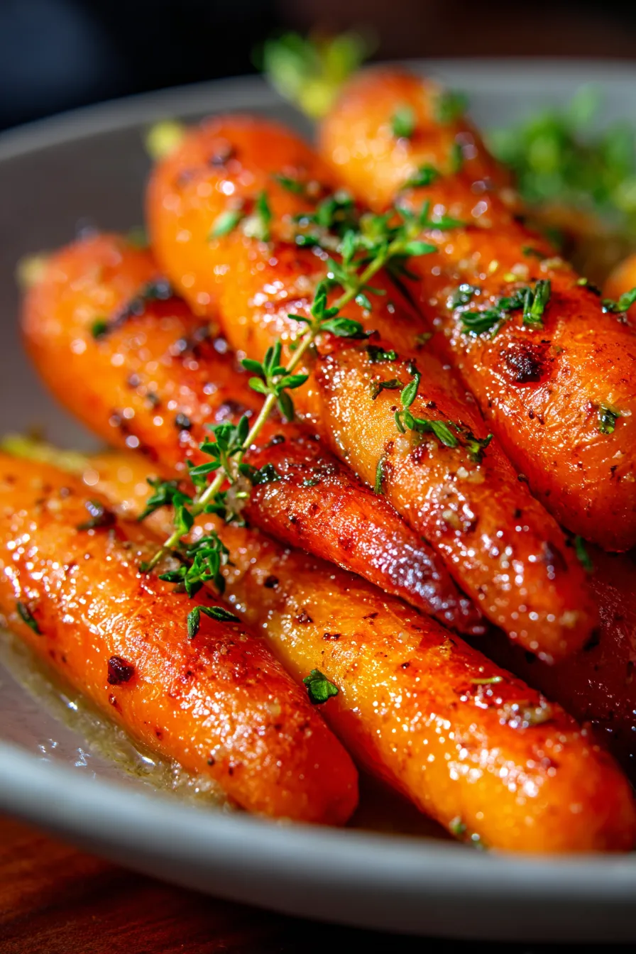 Honey glazed carrots side dish
