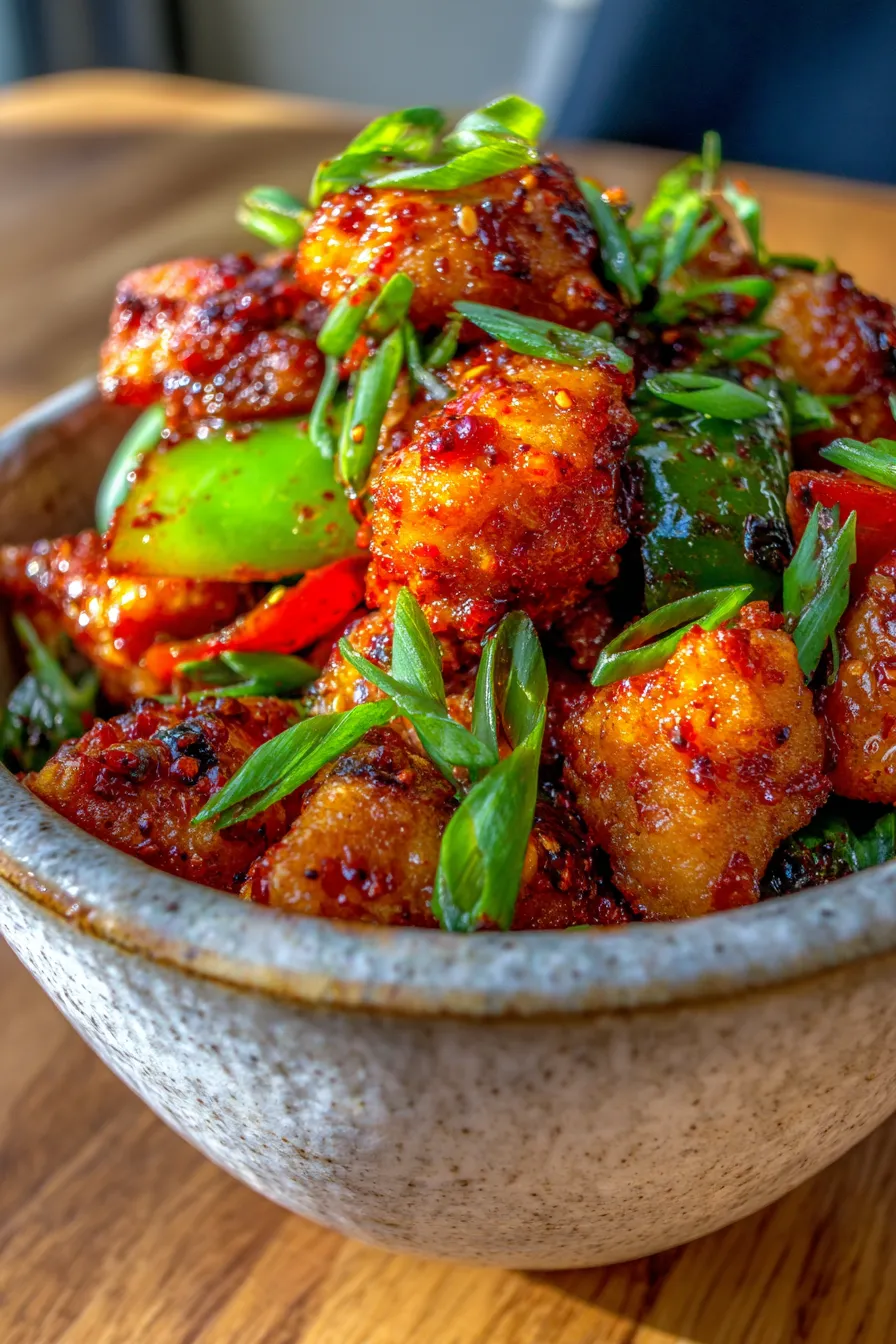 Korean Spicy Chicken Stir Fry-texture-closeup