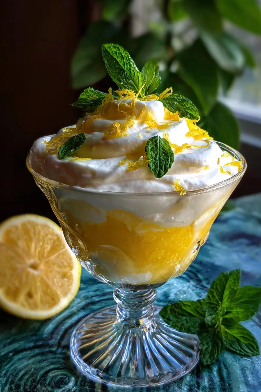 Lemon Fluff-overhead-garnished