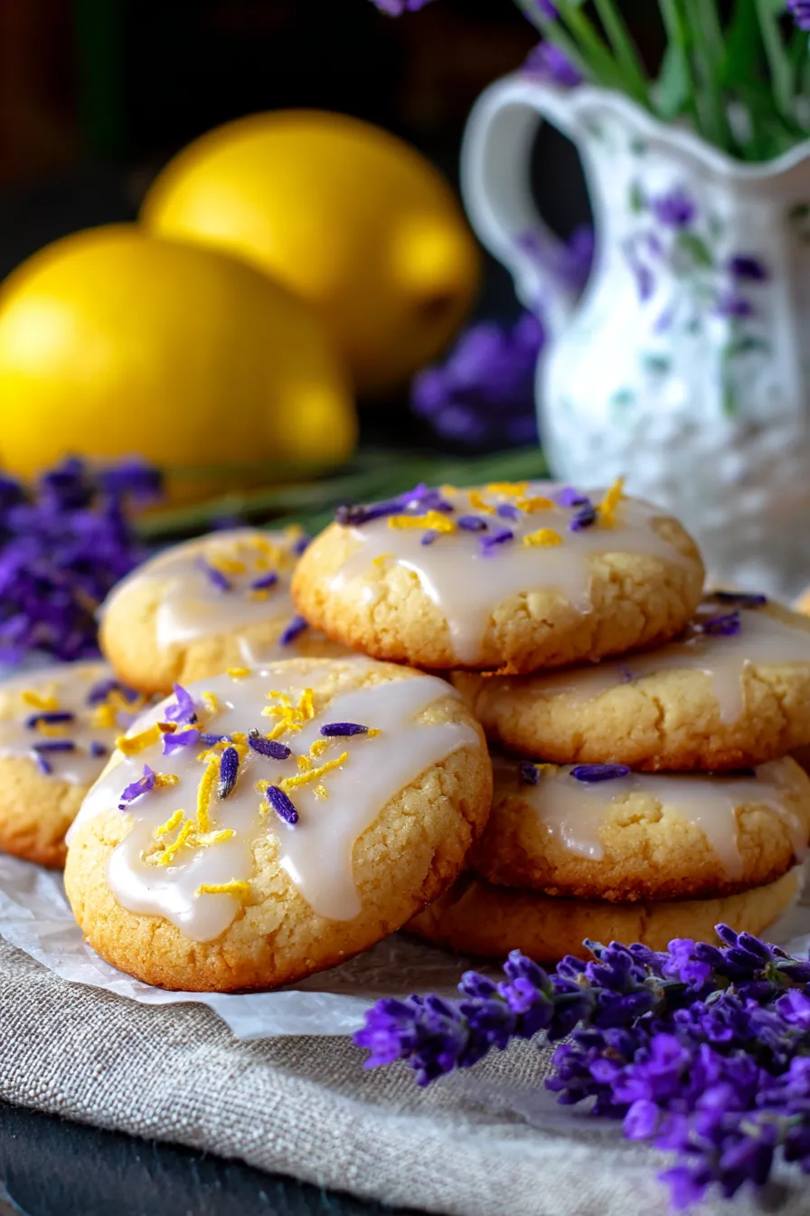 Lemon Lavender Cookies-texture-closeup