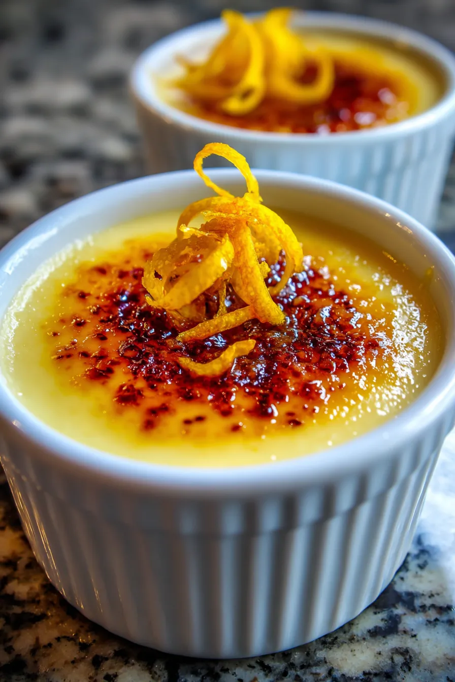 Lemon Posset Brûlée-caramelized-top