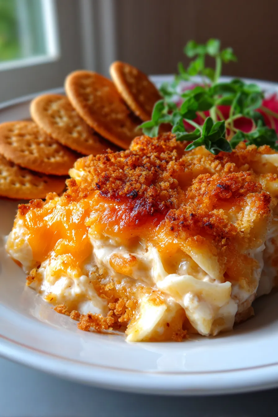 Million Dollar Chicken Casserole-baked-golden-brown