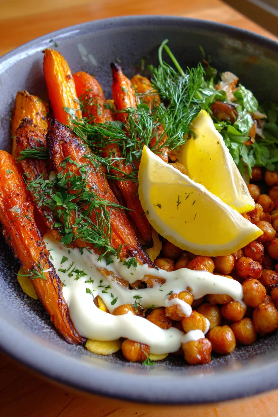 One-Pan Roasted Carrot and Chickpea Bowl-serving-bowl