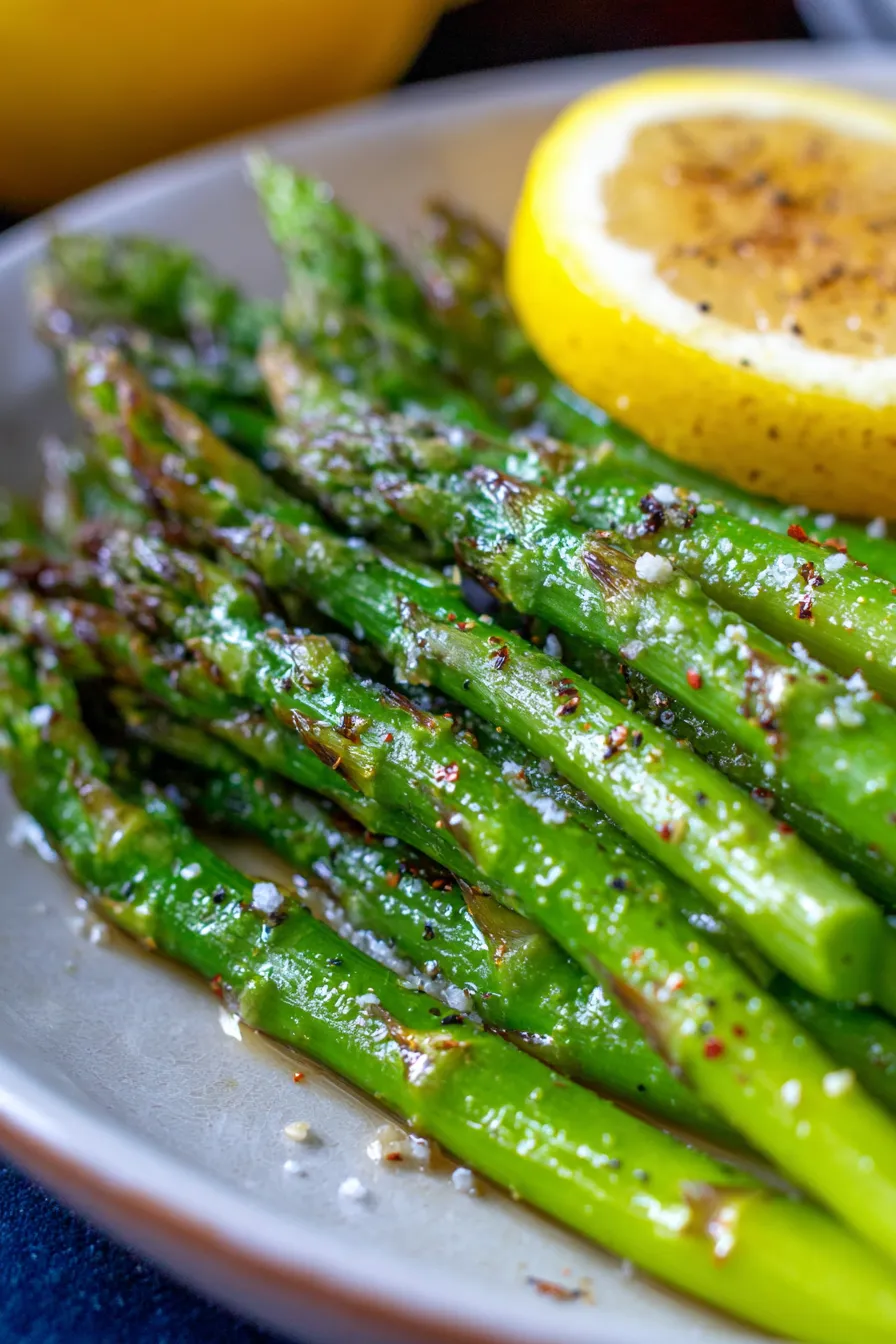 Oven Roasted Asparagus-garlic-lemon