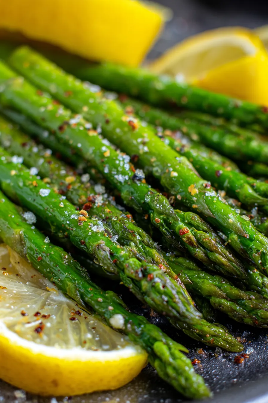 Oven Roasted Asparagus-plated-serving