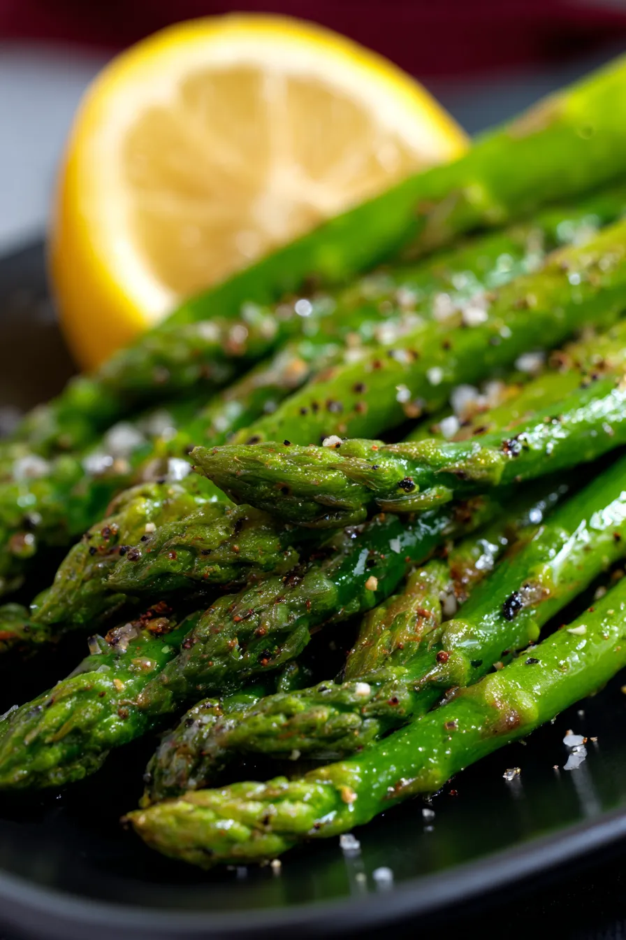 Oven Roasted Asparagus-sheetpan-closeup