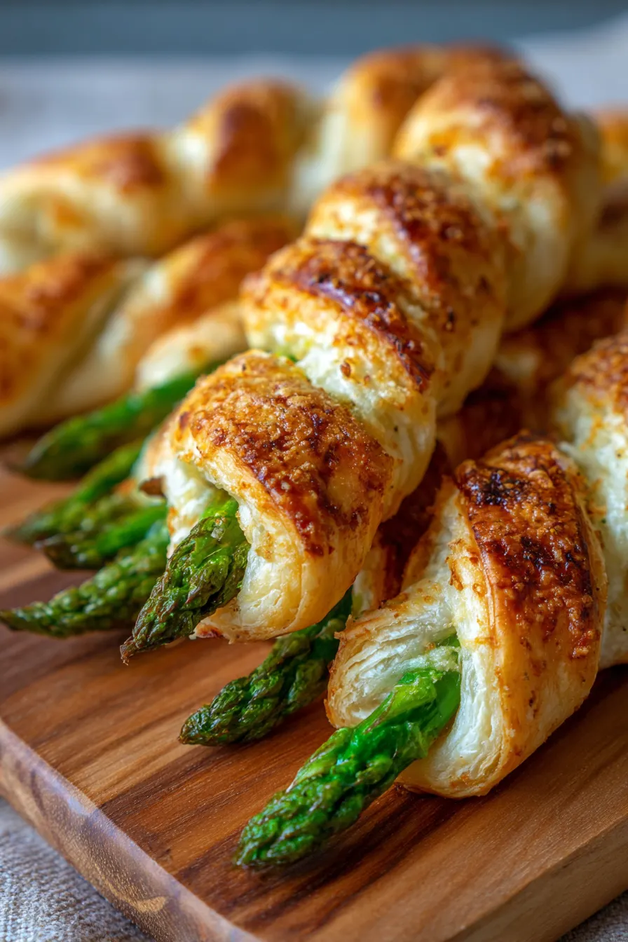 Parmesan Asparagus Pastry Twists – Easy Holiday Appetizer-flaky-texture