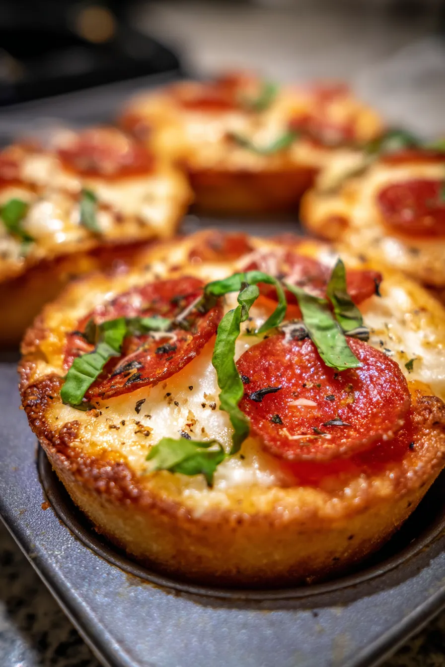 PIZZA CUPCAKES🍕-golden-crust-texture