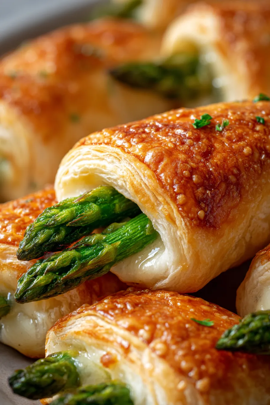Puff Pastry Wrapped Cheesy Asparagus-ingredients-overhead