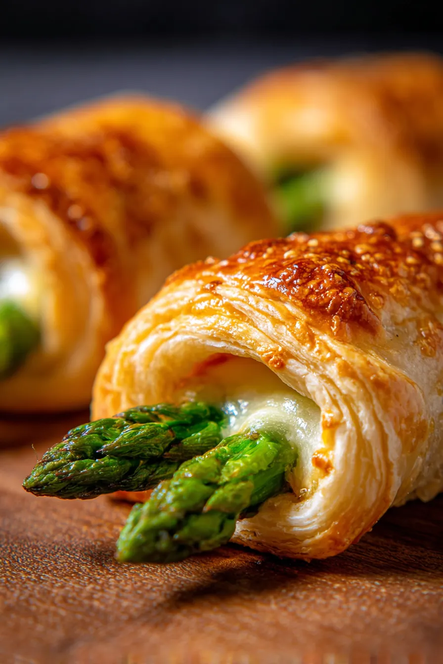 Puff Pastry Wrapped Cheesy Asparagus-serving-platter