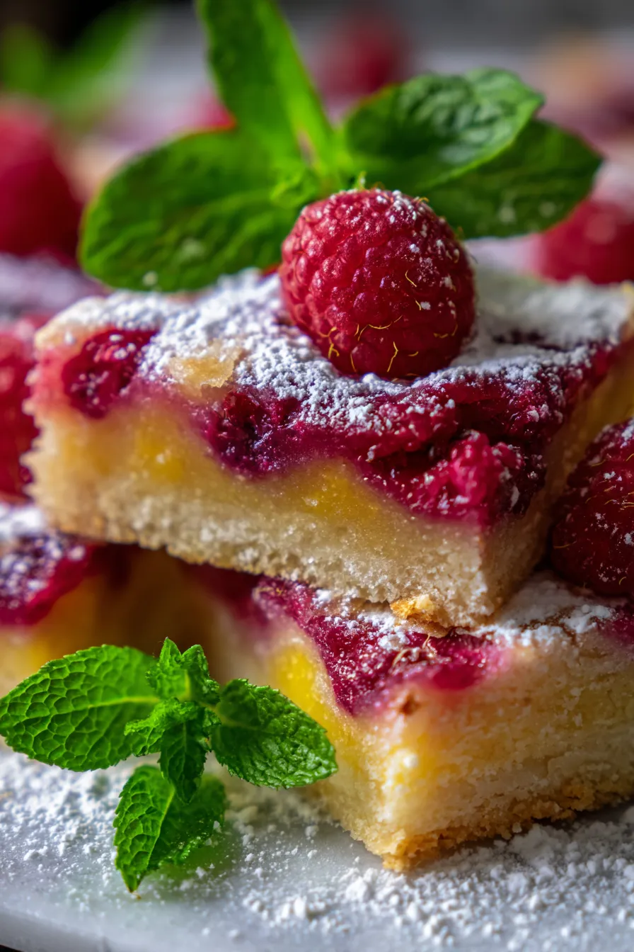 Raspberry Lemonade Bars-closeup-texture