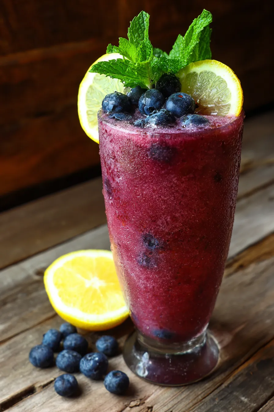 Refreshing Anti-Inflammatory Lemon-Blueberry Smoothie-ingredients-flatlay