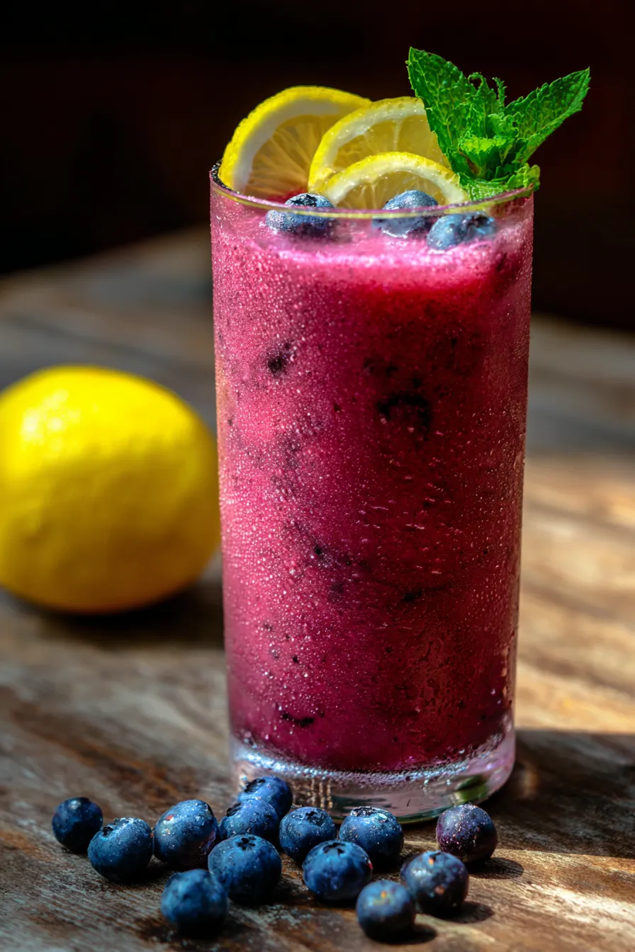 Refreshing Anti-Inflammatory Lemon-Blueberry Smoothie-texture-swirl